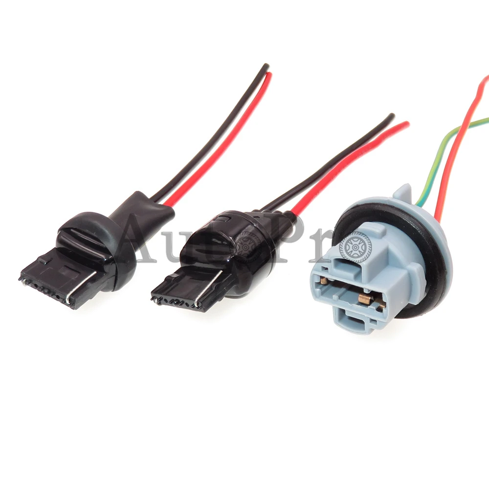 1 Set 2 Hole Car Cable Socket T20 W21W 7440 AC Assembly Auto Wiring Terminal Plug Automobile Wire Connector