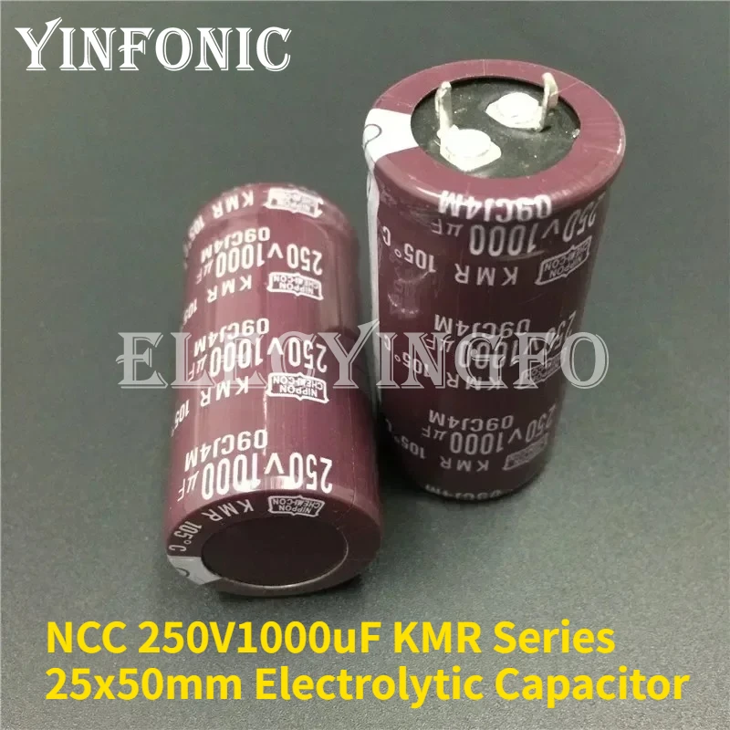 

2Pcs/Lot NIPPON NCC 250V1000uF KMR Series 25x50mm Snap-in PSU Aluminum Electrolytic Capacitor
