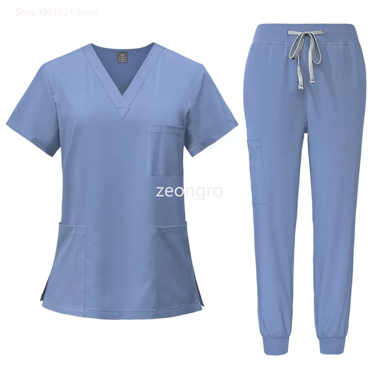 Unisex manga curta enfermeira uniforme, Medical Scrubs conjuntos, Multicolor, Hospital, Doutor, Workwear, Oral, Dental, Cirurgia