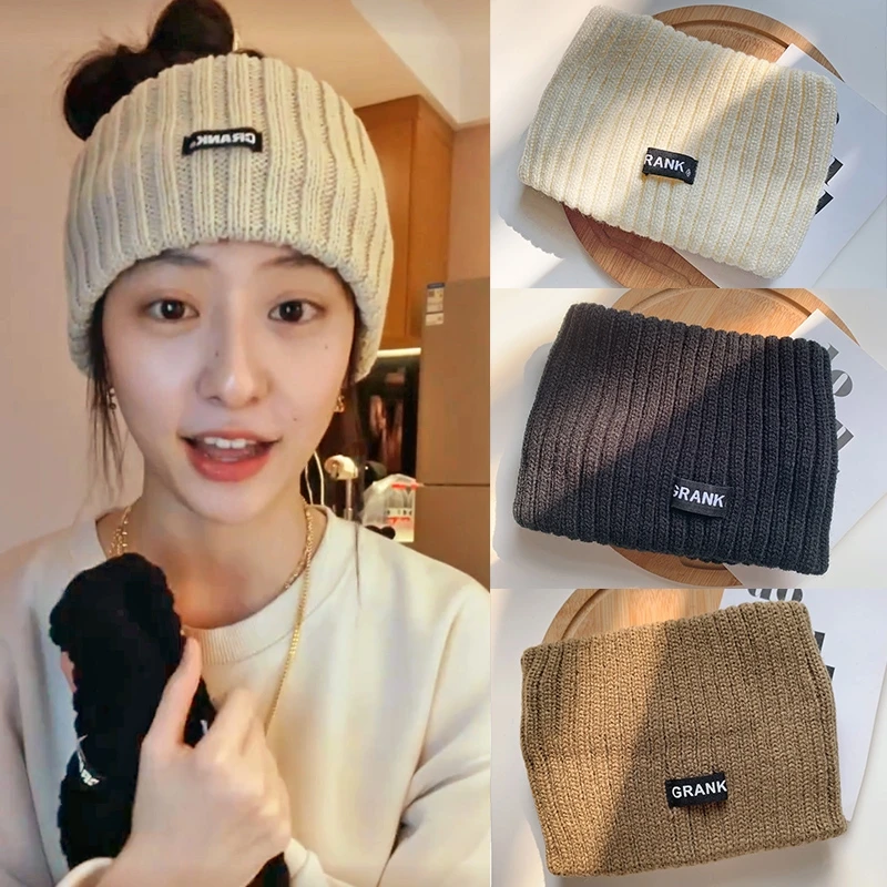

Wide Knitting Woolen Headband Winter Warm Sports Headwear Solid Color Warmer Wide Knitted Wide-brim Woolen Hair Accessories