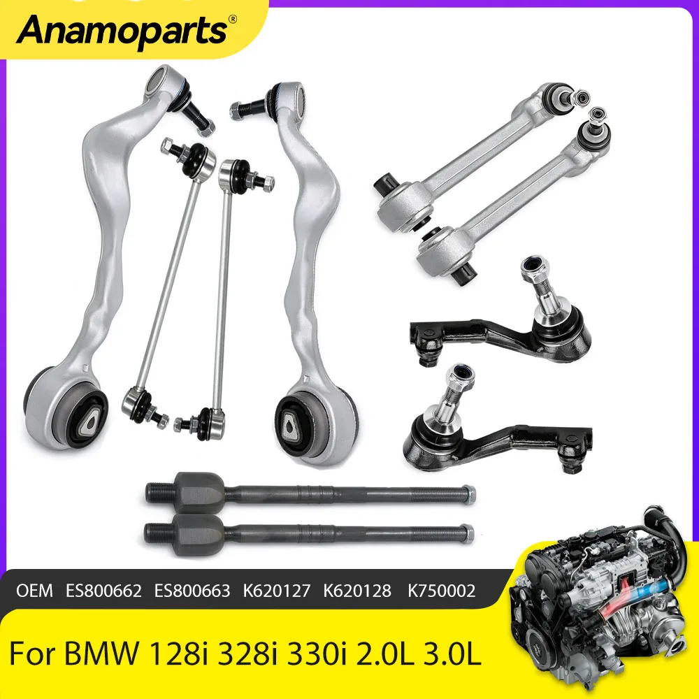Chassis Parts Front Lower Forward Rearward Control Arms Sway Bar Links Kit Fit 2.0 3.0 L For BMW 128i 328i 330i 335i 2.0L 3.0L