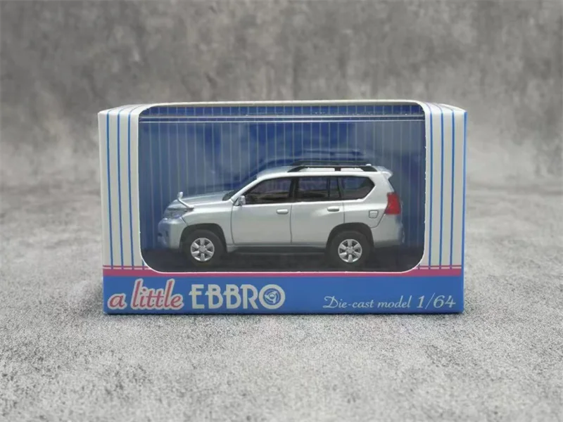 Ebbro 1:64 Prado 150 argent/blanc/gris modèle de voiture moulé sous pression