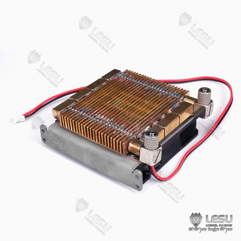 LESU RC piezas de radiador aparato de refrigeración de Metal para escala 1/14 DIY Control remoto sistema hidráulico camión volquete modelo TH15858