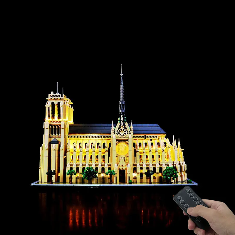 Kit d'éclairage LED pour LEGO 21061, lampe décorative Notre-Dame de Paris, cadeau DIY (blocs de construction non inclus, Kits de briques, ensembles de modèles)