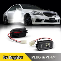 2Pcs For Mercedes Benz W205 W206 W213 LED Under Side Mirror Lights Puddle Lamps C217 W247 X247 X253 C257 C253 W222 W177 W223