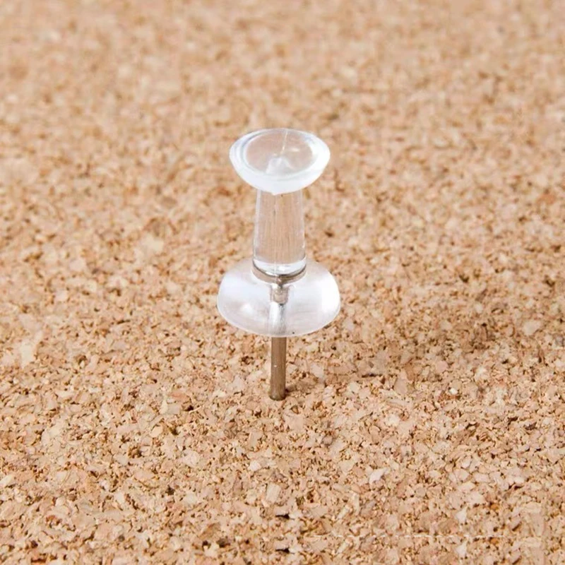 80Pcs/Set Plastic Transparent Push Pins Thumb Thumbtack Board Pins Drawing Photo Wall Studs Office School Supplies