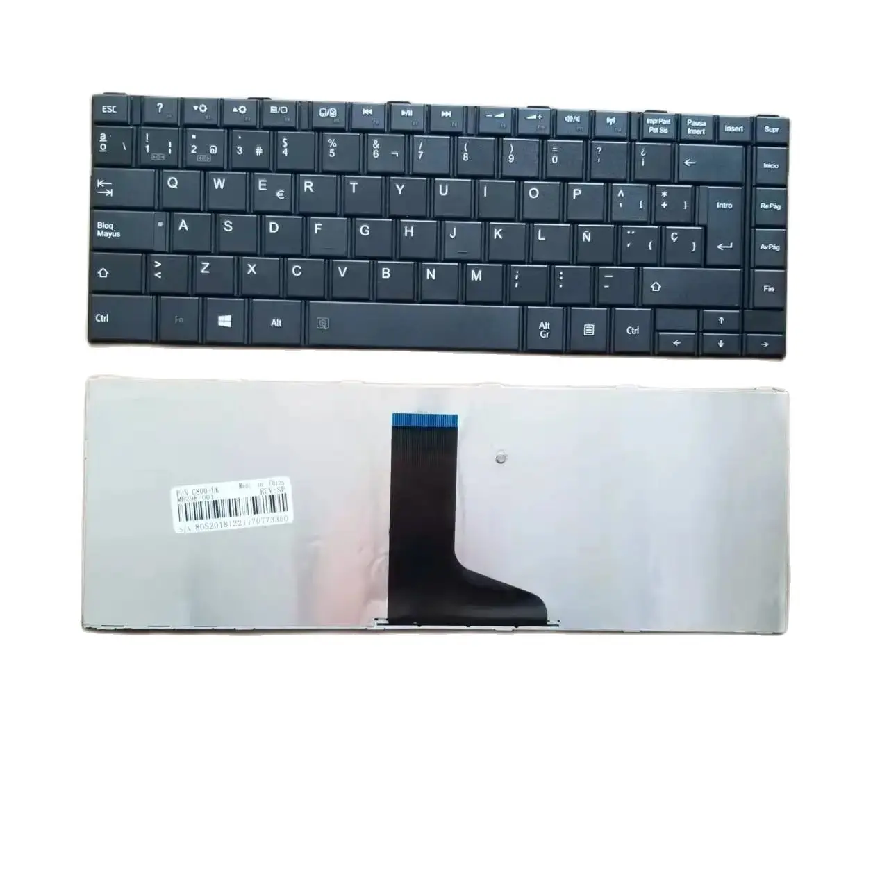 Nuevo teclado español SP para Toshiba Satellite C800 C800d C805 C840 C840d C845 C845d negro