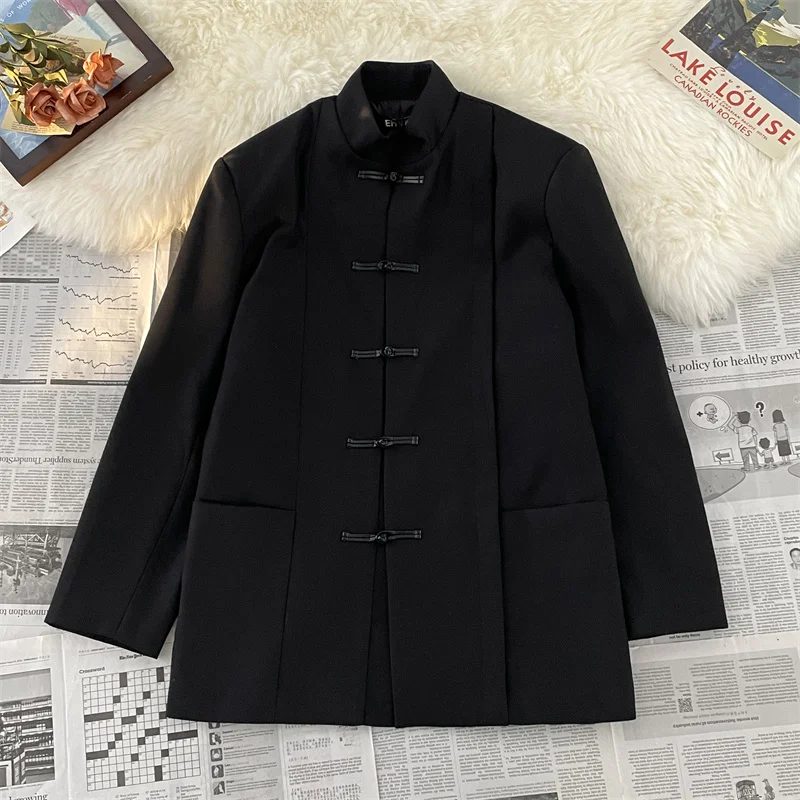

Casual Sle Men's Suit Jaet with oulder Pads Stand Collar Autumn Spring Faion Hong Kong Sle Leisure Youth Trendy Out...