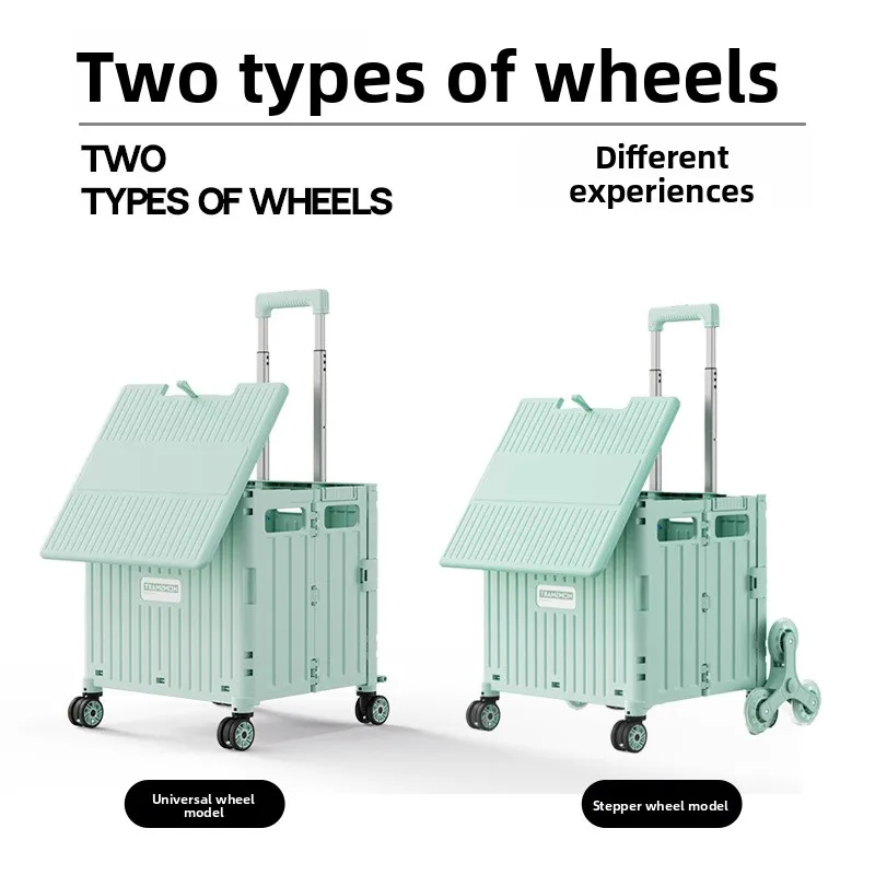 integrated-slide-cover-camping-shopping-cart-vegetable-buying-car-stacking-small-pulling-car-stainless-steel-handle-type