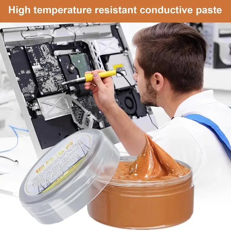 30g Car Conductive Grease High Temperature Copper Grease Strong Adhesion Anti-Rust and Anti-Corrosion Electrical Contact Grease