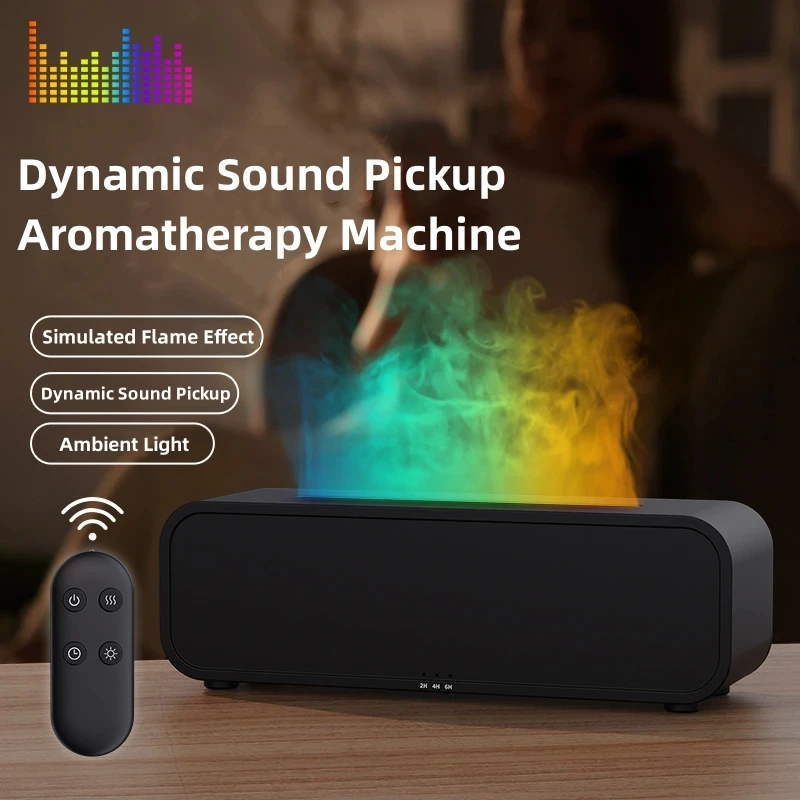 New Simulated Flame Aromatherapy Machine Remote Control 7-Color Lighting Timing Mute Humidification Household Perfume Dilator - view 2