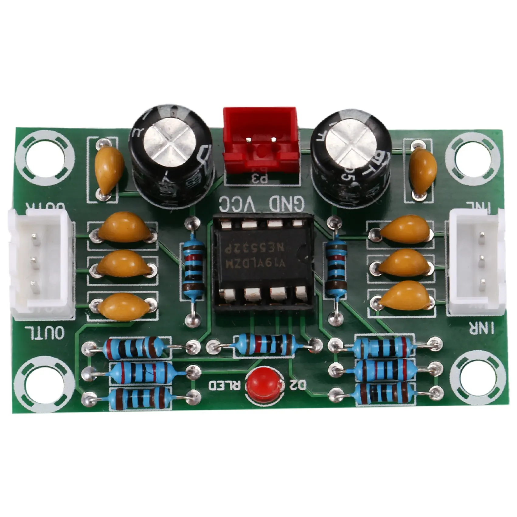 B47C Mini Preamp Op Amp Module Amplifier Dual Channel NE5532 Preamplifier Tone Board 5 Times Wide Voltage 12-30V