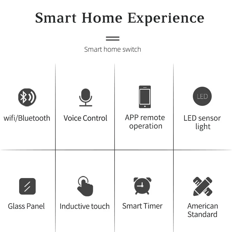 Tuya Smart Wifi Water Heater Boiler Switch Air Conditioner Light Timing Us Brazil for Alexa Google Home 20A/40A Touch Switches