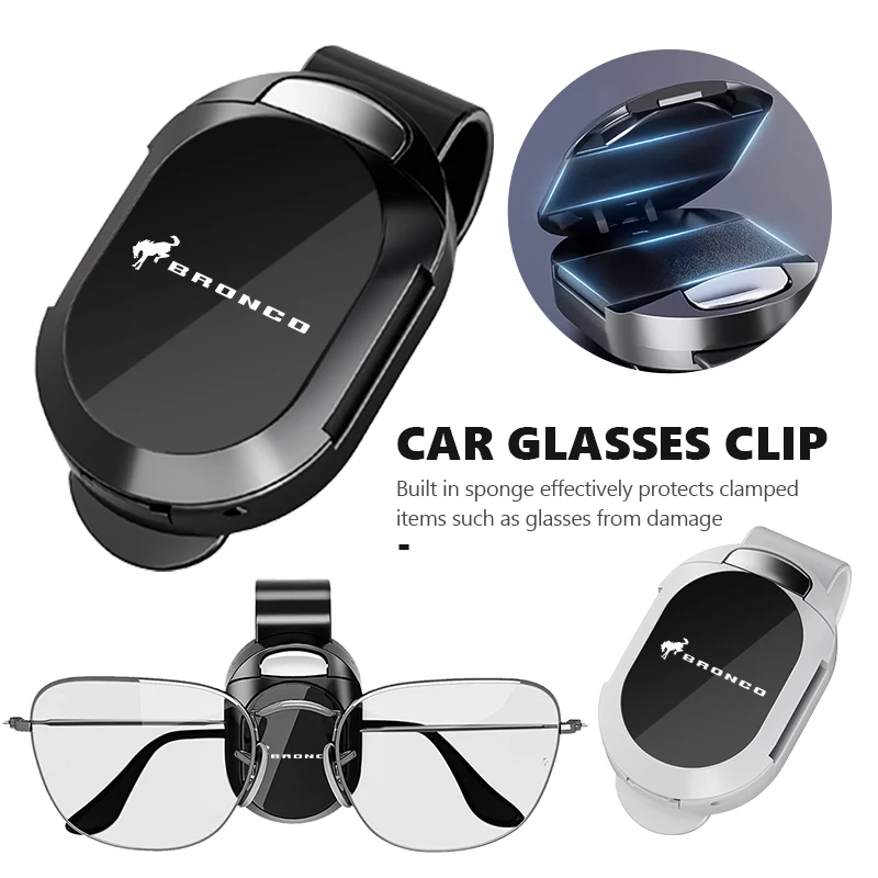 Support de lunettes de soleil pour intérieur de voiture, clip de rangement pour lunettes, accessoires pour Ford Bronco Diamond Base Fiesta Explorer Escape