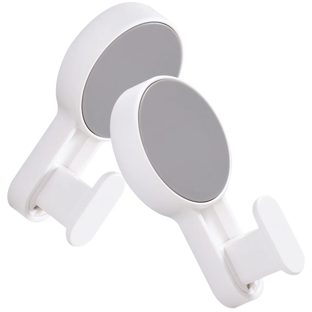 

2 Pcs No Trace Hooks Wall Mount Bathroom Towel Racks Shower Hat Hanger Door Storage Coat Umbrella Hook Punch Free Sturdy