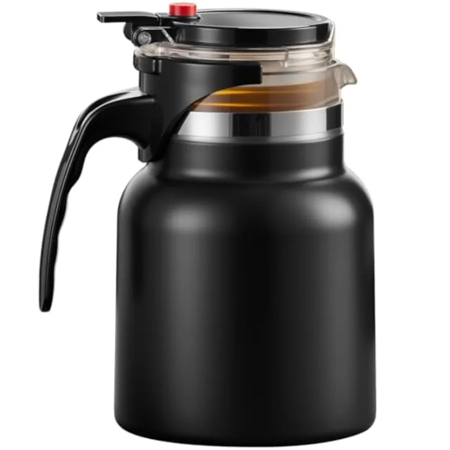 

Чайник Enchanti, 800 мл, 27 унций, чайник из нержавеющей стали со съемным заварным устройством, волшебный чайник с одной кнопкой, чтобы фильровать чайный суп T