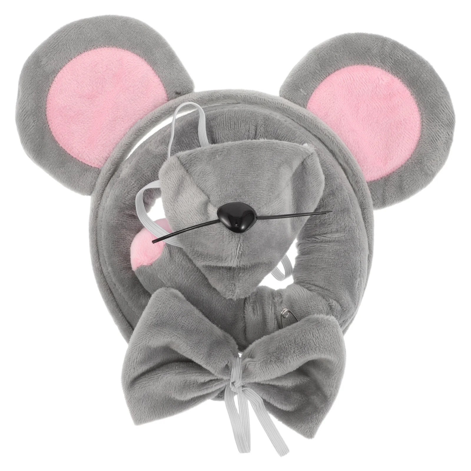 

2Sets Children's Mouse Headband Tail Set Soft Lightweight Animal Costume Accessories for Party Dress Up Roleplay