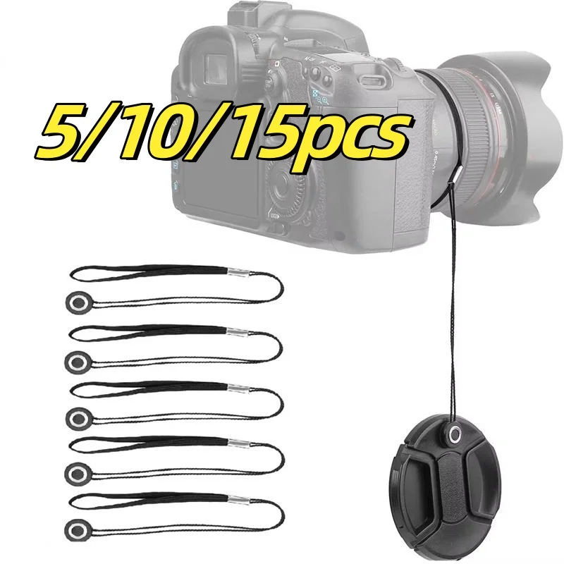 Lot De 5/10 Capuchons D'objectif D'appareil Photo Avec Cordon éLastique, Compatibles Avec Les Appareils Photo Reflex NuméRiques Universels, Les Appareils Photo Hybrides Et Les CaméRas VidéO
