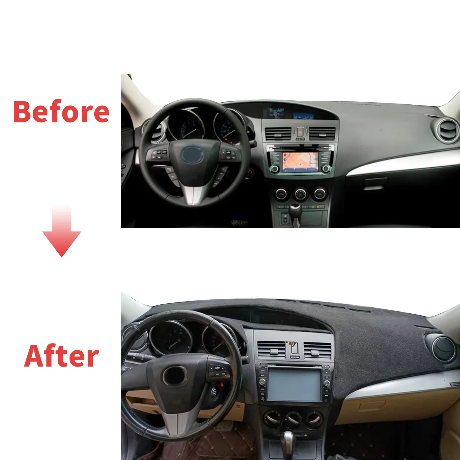 Picture 3: fit for Mazda 3 Axela BL 2009 2010 2011 2012 2013 Dashmat Dashboard Cover Pad DashMat Sunshade Car Accessories Protective Carpet