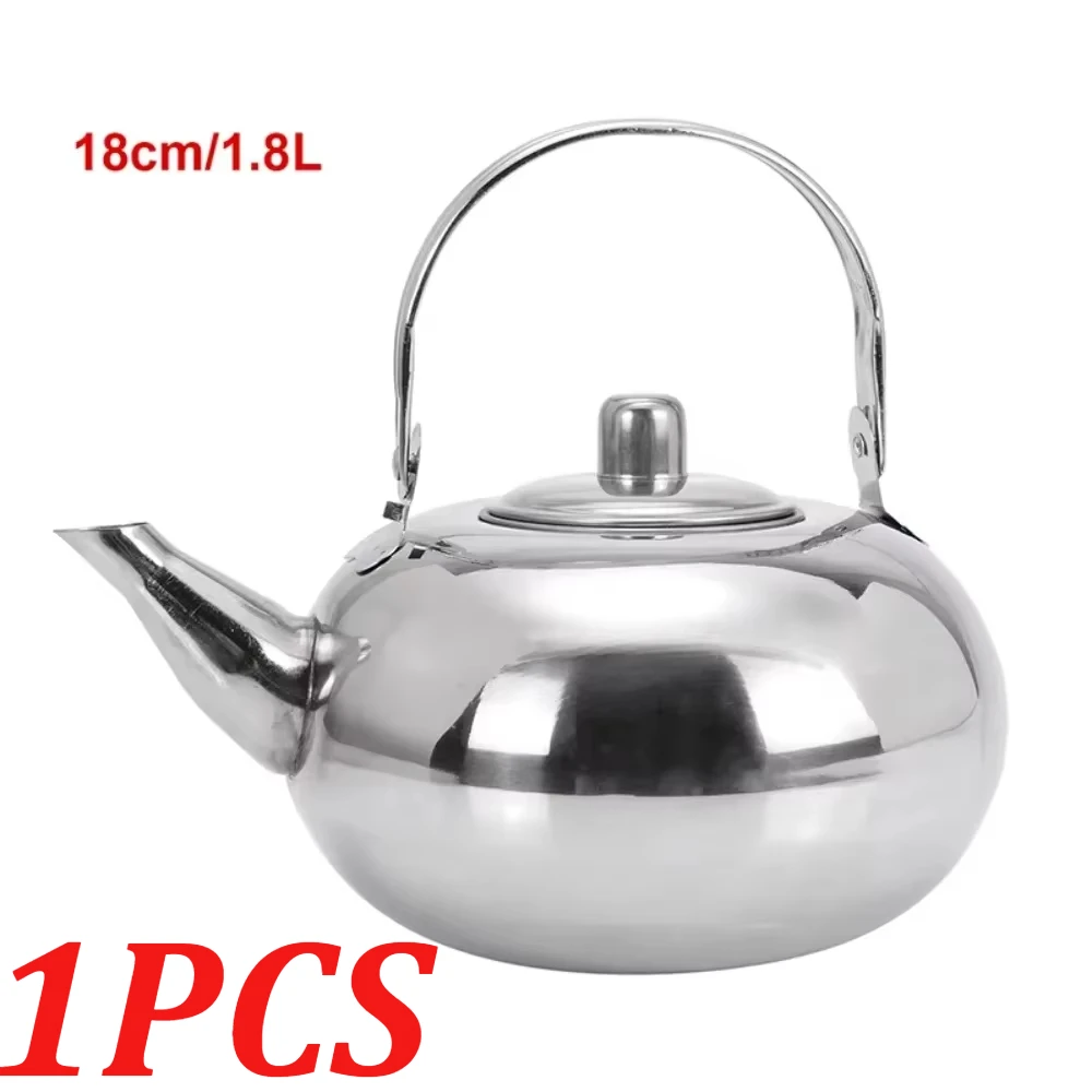 1PCS FOR 1x Camping Coffee Stainless Steel Kettle Teapot  Boil Hot Water Whistling Stove