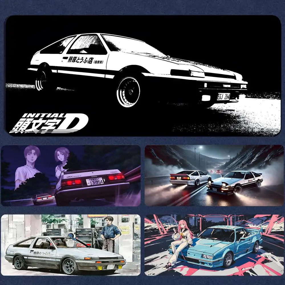 Initial D Mouse Pad Mousepad Large Gaming Mouse Pad LockEdge Thickened Computer Keyboard Table Desk Mat