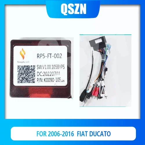 Imagen 1 del producto QSZN-decodificador de caja Canbus para Radio de coche, arnés de cableado de alta configuración, Cable de alimentación, para FIAT DUCATO 2006-2016