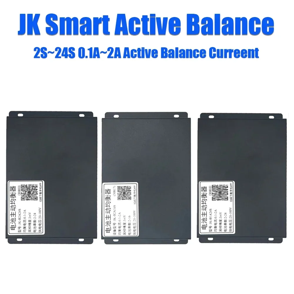 

JK BMS Smart Balancer 1A 2A Active Balance 4S 8S 16S 20S 24S 200A 2V-100V Supply voltage for Camping Power Bank Lifepo4 Battery