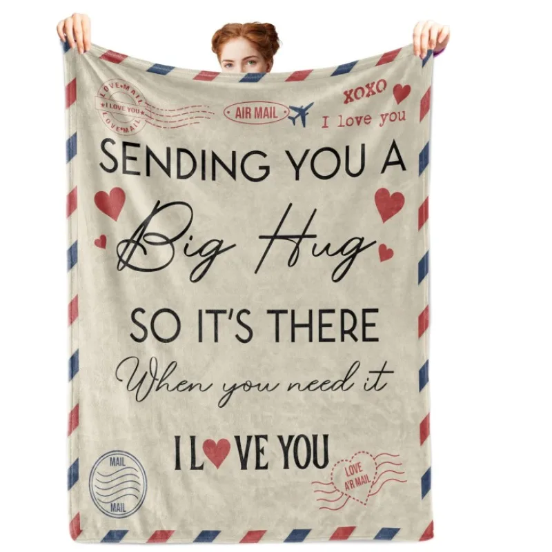 

Motivational blanket gift for women, recovery gift after surgery, "I love you" gift for mom, sister, friend