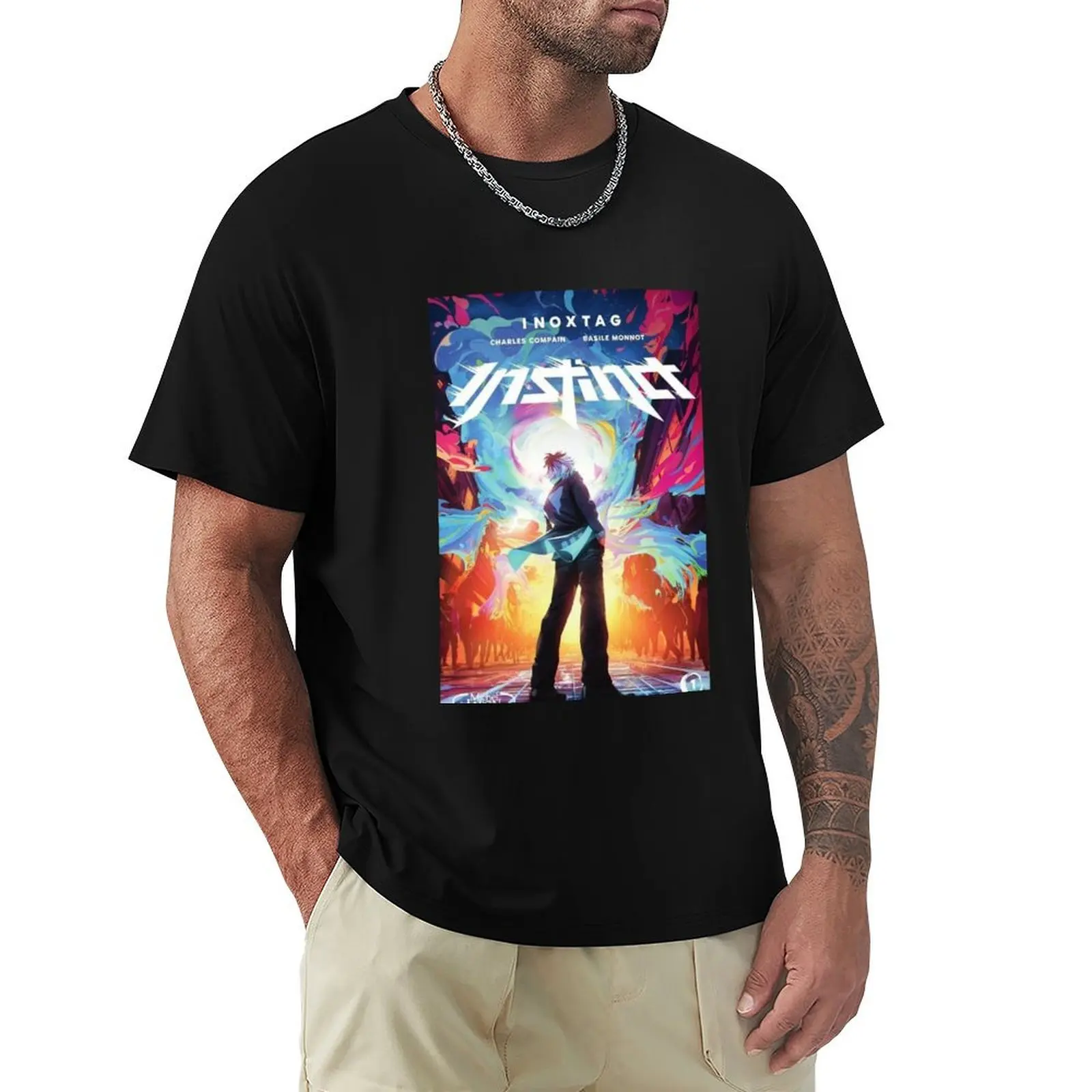 INOXTAG INSTINCT 1 T-Shirt Plus Size Solid Color T-Shirt