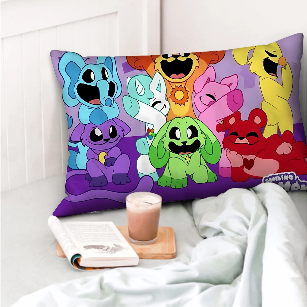 60x40cm Smiling Critters Rectangle Pillowcases Game Pillow Covers Anime Printed Pillow Cases Kids Bed Room Home Decor Gift Hot