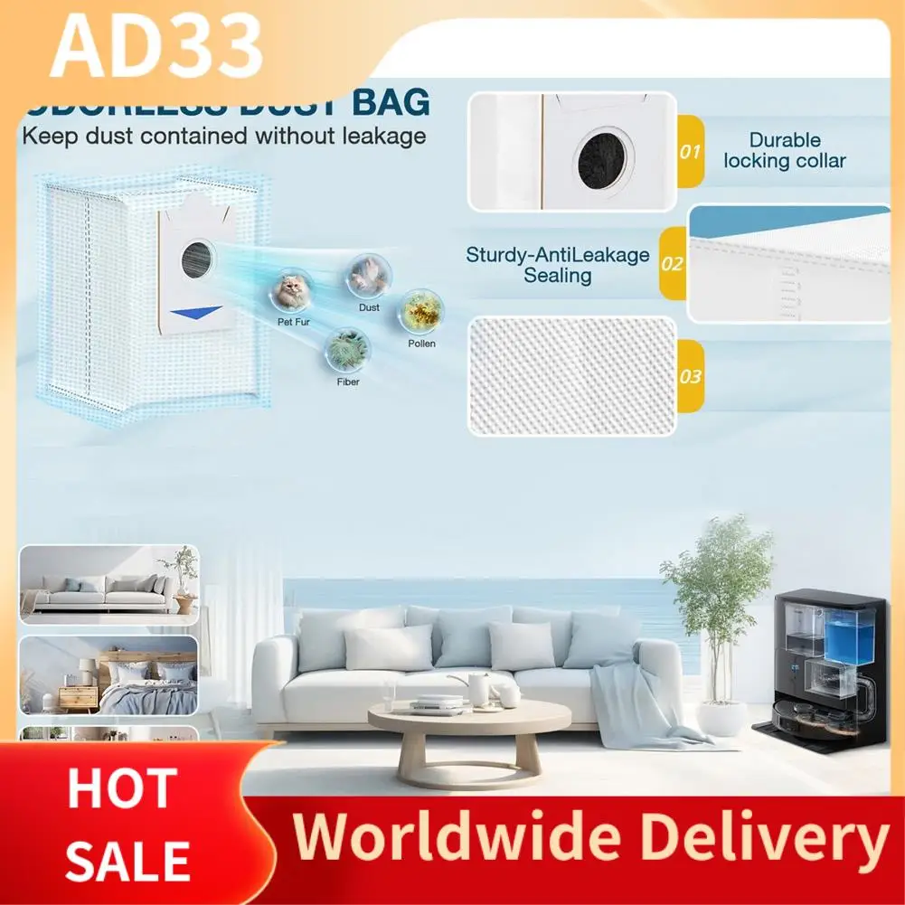 19-Piece Replacement Kit For ECOVACS DEEBOT T30S/T30S COMBO/T30S Pro Vacuum Cleaners