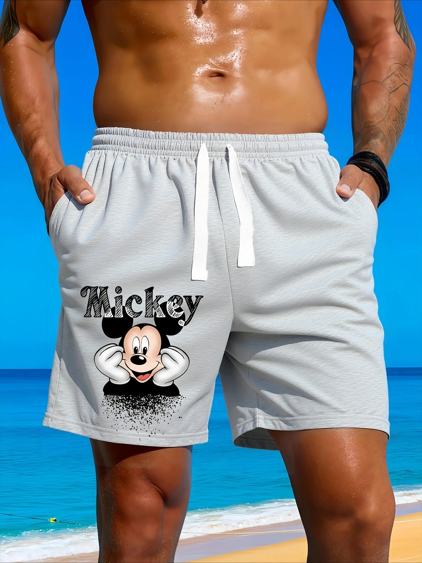 2025, neue Mickey-Serie, lose Familie, Surfen, Schwimmen, Outdoor-Shorts, Strandshorts, multifunktionale, lässige Herren-Sommershorts