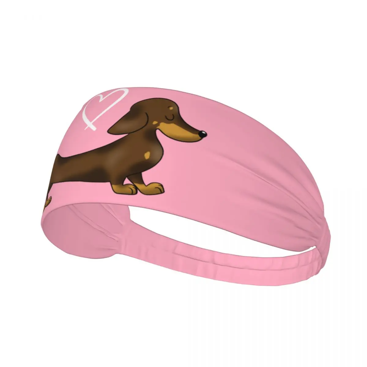 Custom Dachshund Love Sweatband Women Men Moisture Wicking Wiener Badger Sausage Dog Sports Headband for Football