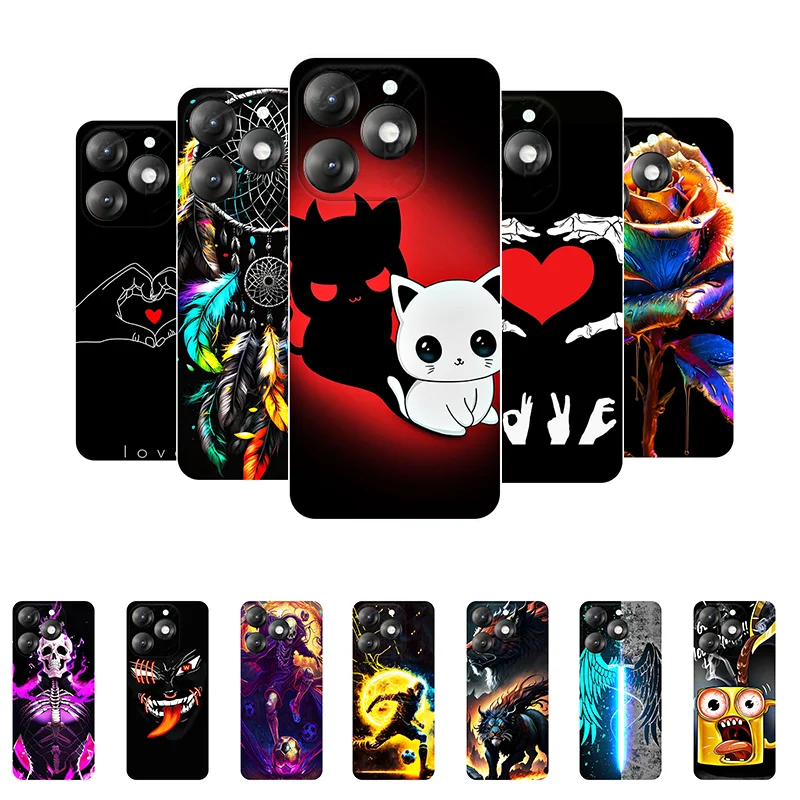 For Itel A70 Case A 70 Funny Cute Silicone Soft Back Cases for Itel A70 A665L Cover ItelA70 Shockproof Bumper