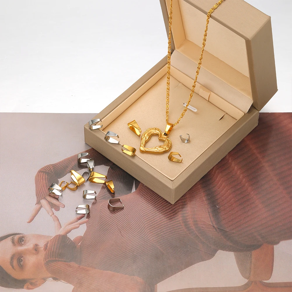 50pcs Stainless Steel Clip Clasps Pendant Buckle Hooks Gold Color Connectors for DIY Handmade Jewelry Making Necklace Material image 6