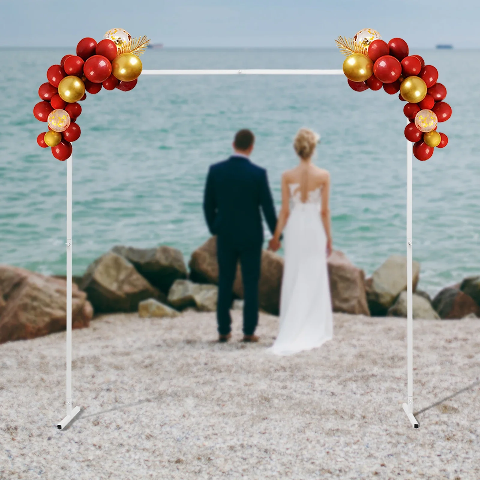 2*2m Square Arch Galvanized Pipe 10kg Load Stable DIY Reusable Door  Wedding Arch Iron Material  Adjustable