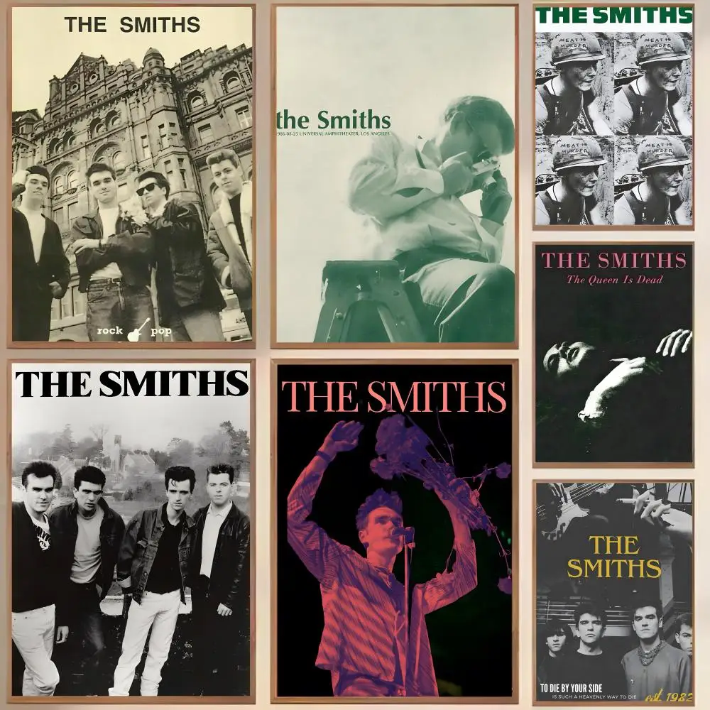 

Постер с изображением рок-группы The S-Smiths, водонепроницаемый холст, устойчивый к морщинам, настенное искусство, легко крепится, домашний декор для гостиной, спальни