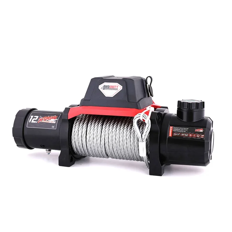 

2022 New type durable Car accessories Two-speed 12000 lbs steel rope electric winch