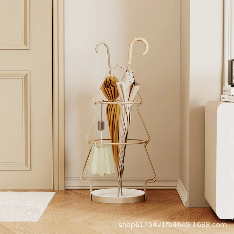 Umbrella storage rack with hook, umbrella rack hanging umbrella at the entrance of the household, large-capacity storage