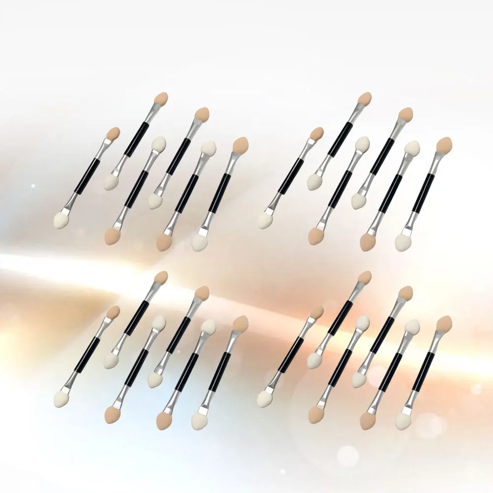 30Pcs Eye Shadow Applicator Brush Dual Tip Design Smooth Finish Lightweight Easy to Carry for Women Travel Home Use Professional