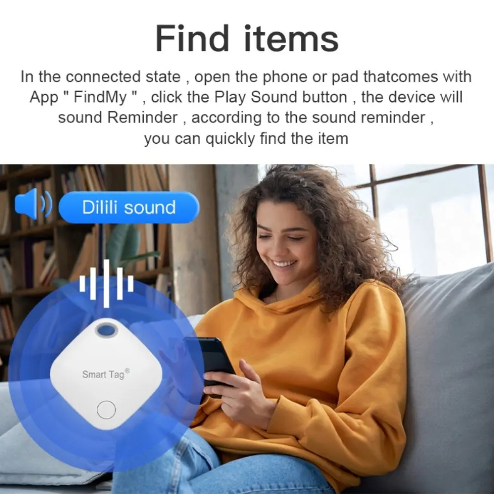 2024 New Smart Mini Tracking Device Bluetooth GPS For Apple Find My Key Tag Child Finder Pet Car Lost Tracker IOS System