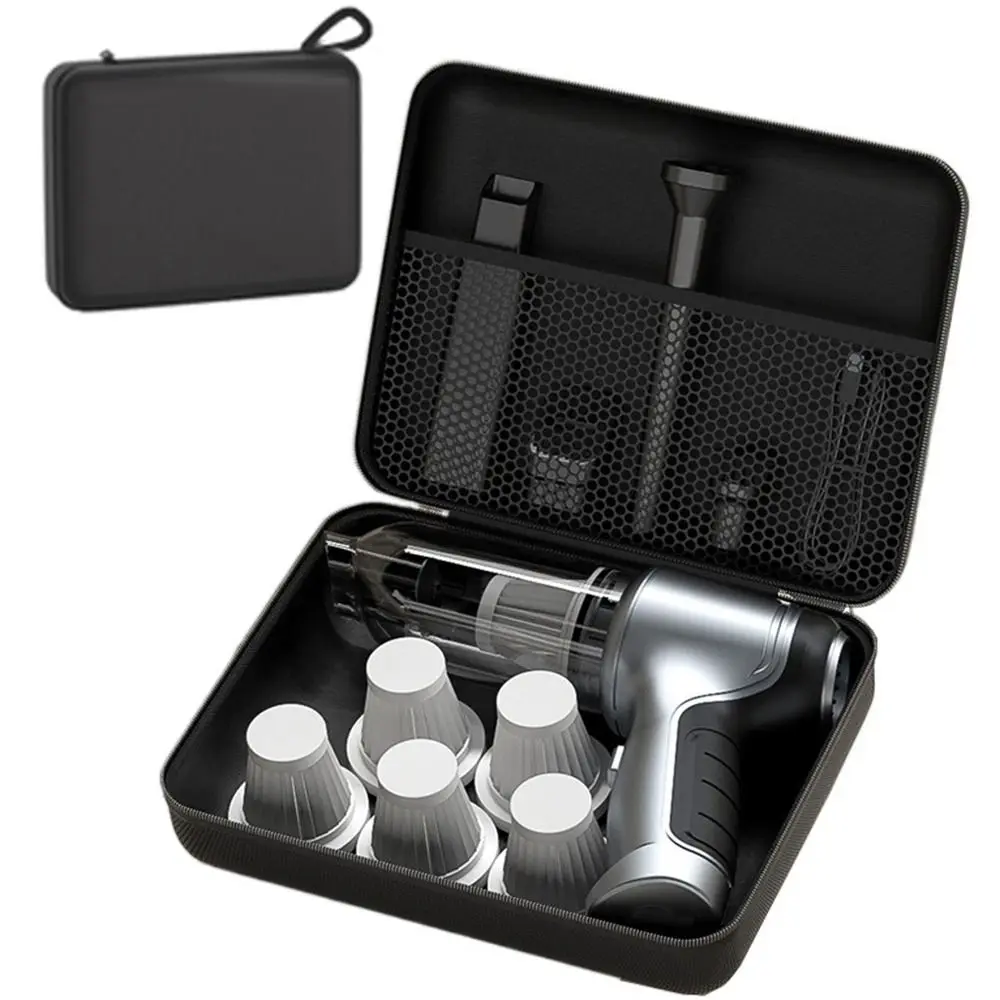 Large Capacity Car Vacuum Cleaner Storage Bag Zipper Closure Waterproof Vacuum Cleaner Carrying Case with Handle Shockproof