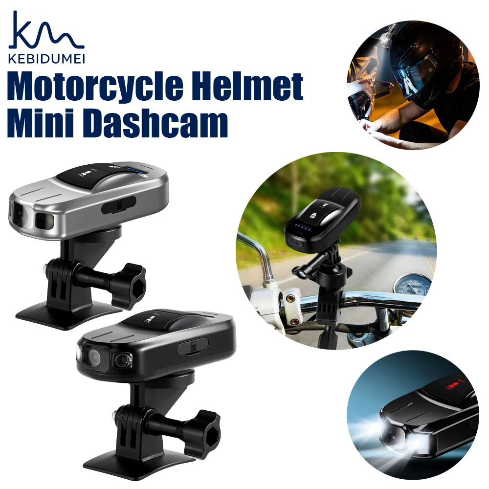 

2K HD Motorcycle Bike Helmet Cam DVR Motorcycle Camera IPX6 Waterproof 100 Angle Dashcam Bicycle WiFi Connection With Light