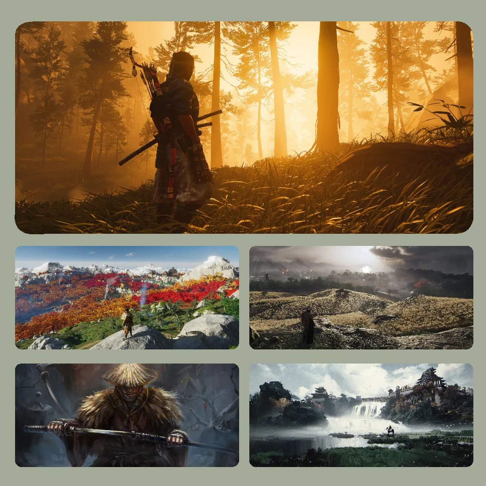 

G-GhostofTsushima Gaming Mousepad Large Computer Gaming Accessories MousePads Desk Mats Anti-slip Laptop Soft Mouse Pad