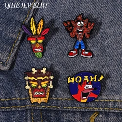 Anime Game Character Enamel Pin Badge Animal Wolf Brooch Punk Metal Classic Lapel Clothes Sweater Custom Kids Jewelry Gifts