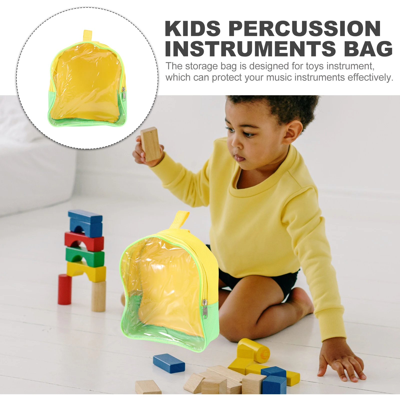 

Portable Kids Percussion Toys Bag Instrument ganizer Backpack for Toddler Musical Playthings Storage Guitar Accessories Durable