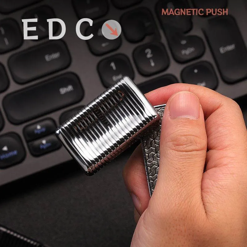 

Металлическая мыльница EDC Fidget Slider Machinery Alloy Infinite Push Fidget Toys Игрушка для снятия стресса СДВГ Инструмент Игрушка для релаксации рук