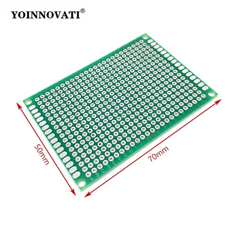 5/10pcs Bread Board Prototype Board Green Double Sided Circuit Boards 5*7 cm Prototype Universal FR-4 Glass Fiber PCB Board