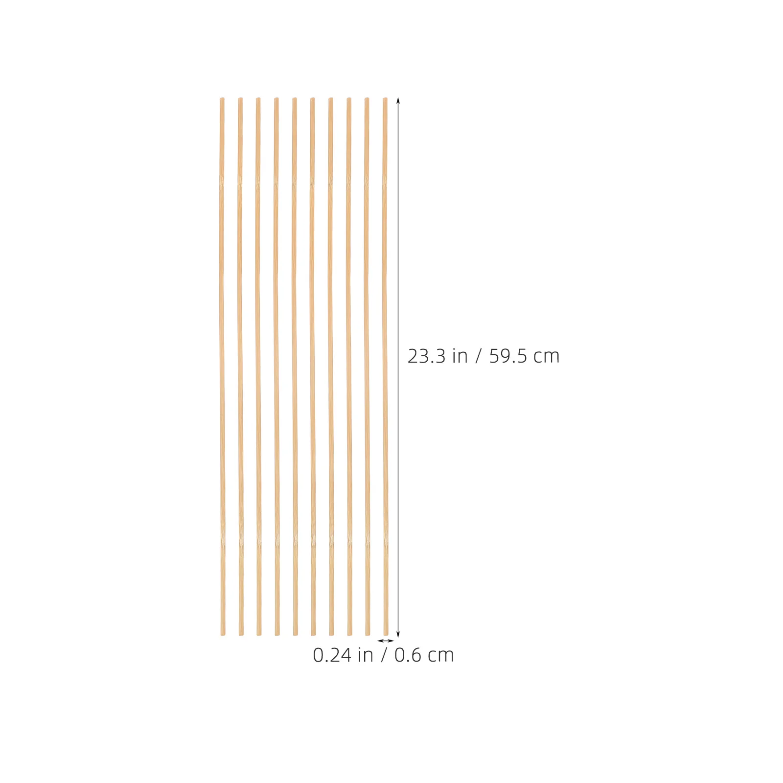 10本入り凧フレーム竹棒、滑らかな木製ダボ棒、子供向けDIYクラフト、家族の交流活動、クラフト用竹棒