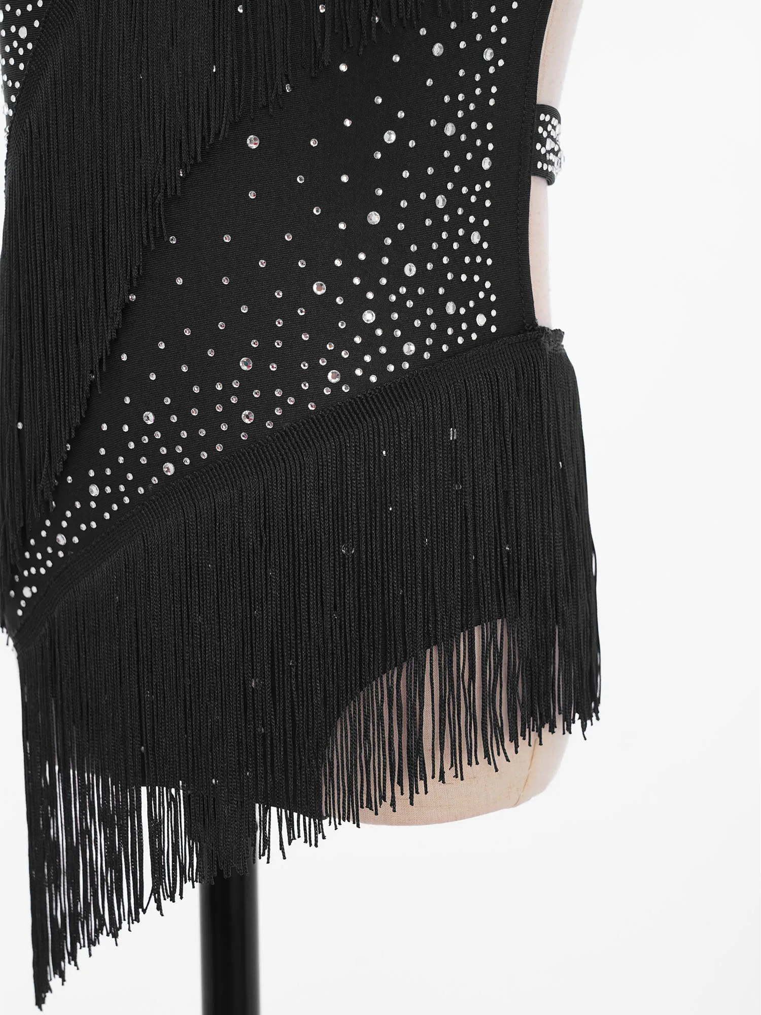 십대 소녀 라틴 댄스 볼룸 탱고 차차 삼바 룸바 바디수트 반짝이는 라인스톤 태슬 레오타드 피겨 스케이팅 체조용